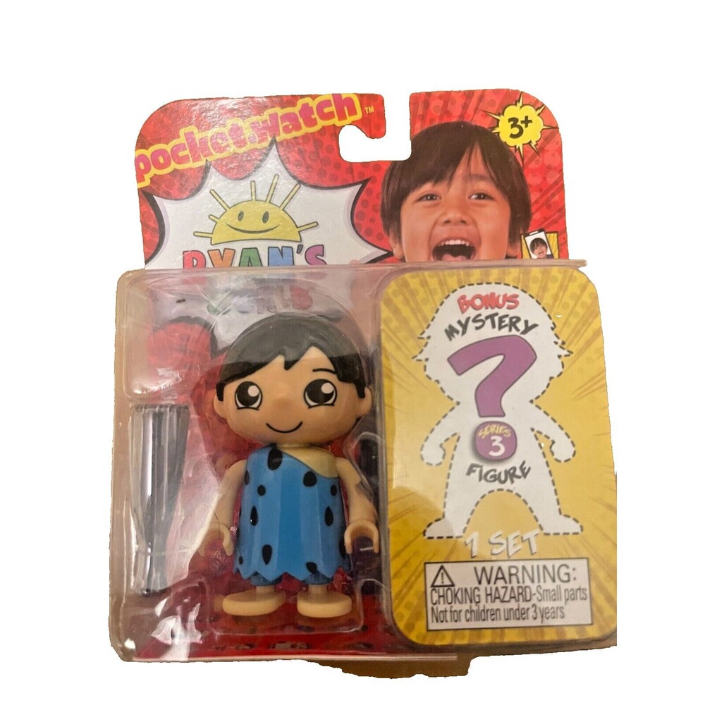 NEW Ryan's World 3" Action FIGURE 2-Pack Cave Man RYAN & MYSTERY FIGURE Series 3